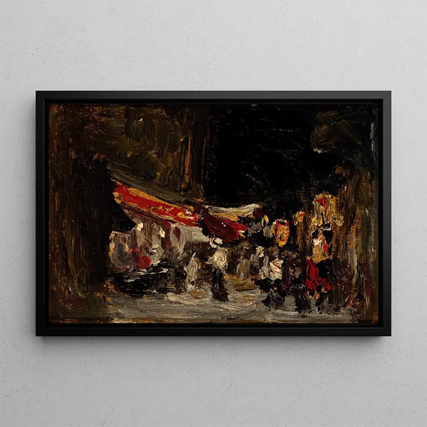 Natt på promenaden - Robert Henri — inramlat konstverk på väggen