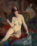 Nu sittande - Robert Henri — vy av konstverket