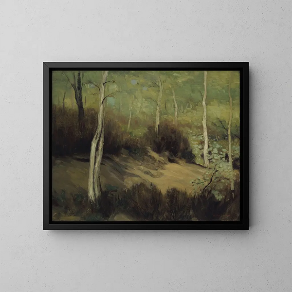 Vår i Fontainebleau-skogen - Robert Henri — inramlat konstverk på väggen