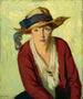 Le chapeau de plage - Robert Henri — vy av konstverket