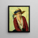 Le chapeau de plage - Robert Henri — inramlat konstverk på väggen