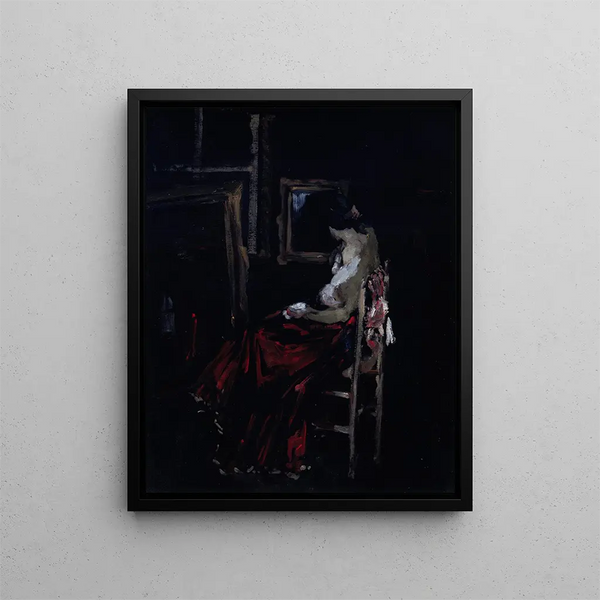 Le modèle - Robert Henri — inramlat konstverk på väggen