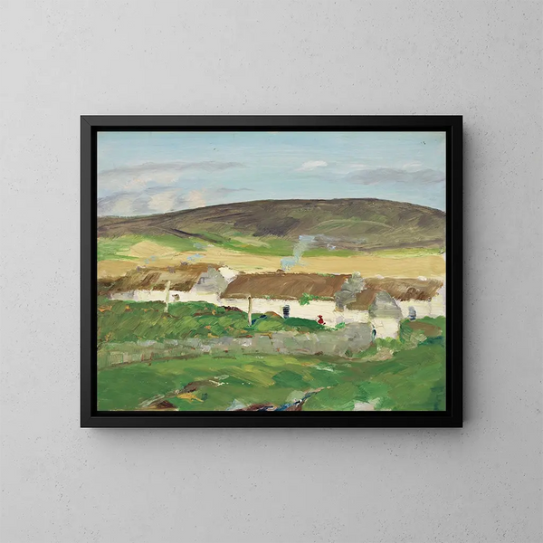 Le Cottage Blanc, Irland - Robert Henri — inramlat konstverk på väggen