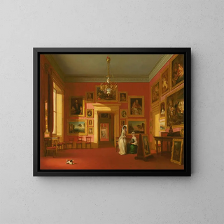 Galerie de tableaux de Lord Northwick à Thirlestaine House - Robert Huskisson — inramlat konstverk på väggen
