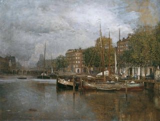 Canal à Rotterdam - Robert Russ — vy av konstverket