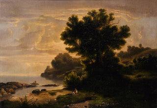 Robert S Duncanson - Landscape with Family by Lake.webp