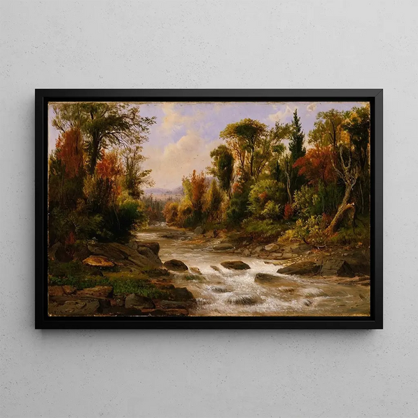 På Saint-Anne, Östra Kanada, 1863 - Robert S. Duncanson — inramlat konstverk på väggen