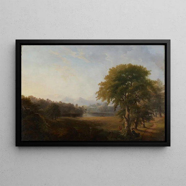 Landskap Utan Titel - Robert S. Duncanson — inramlat konstverk på väggen