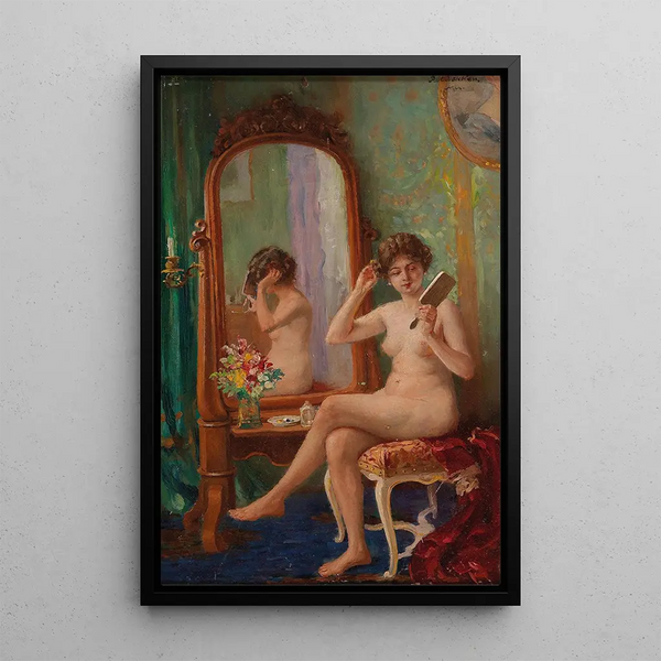 i boudoiren - Robert Voelcker — inramlat konstverk på väggen
