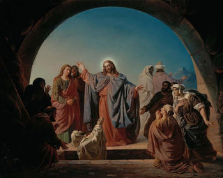 Jesus väcker Lazarus - Robert Wilhelm Ekman — vy av konstverket