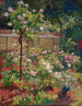 Trädgård med Blommor - Robert William Vonnoh — vy av konstverket