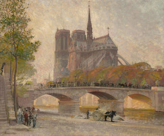 Notre-Dame de Paris - Robert William Vonnoh — vy av konstverket
