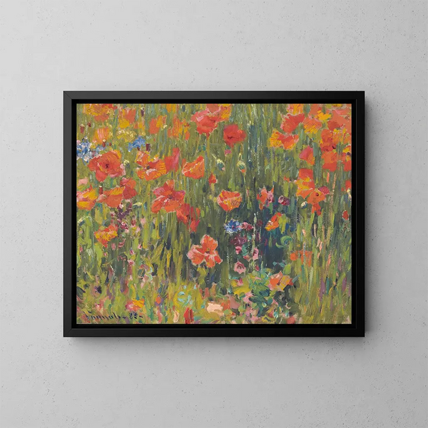 Vallmo - Robert William Vonnoh — inramlat konstverk på väggen