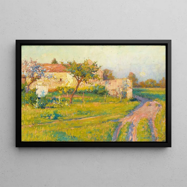 Vår i Frankrike - Robert William Vonnoh — inramlat konstverk på väggen