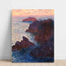 Reproduktion av målningen av klippor på Belle Île, Port-Domois - Claude Monet