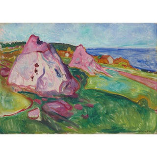 Rochers rouges près d'Åsgårdstrand - Edvard Munch | Reproduction Tableau Décoration murale affiche copie