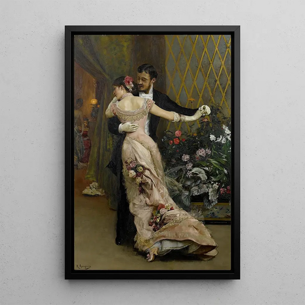 La Fin du bal - Rogelio de Egusquiza — inramlat konstverk på väggen