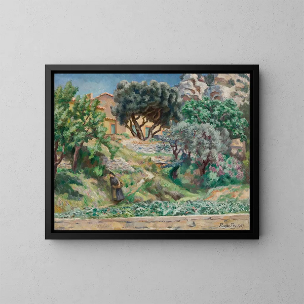Landskap från Provence i Saint-Rémy - Roger Fry — inramlat konstverk på väggen