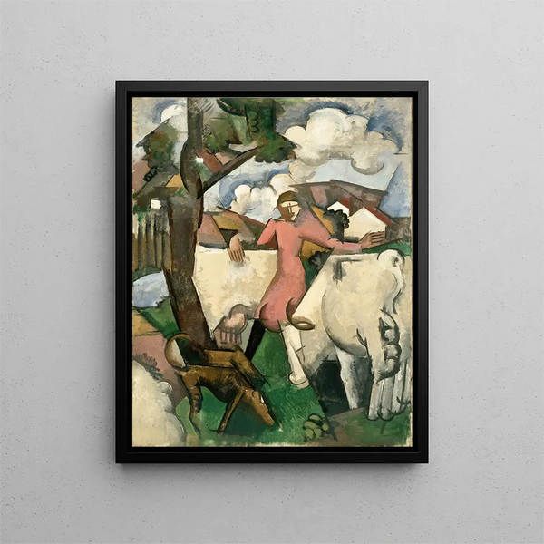 Marie Ressort - Roger de La Fresnaye — inramlat konstverk på väggen