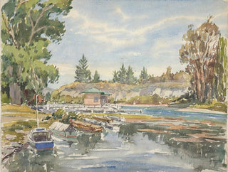 Utsläpp från Taupo-sjön - Roland Hipkins — vy av konstverket