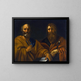helgon Pierre och Paul - Romersk skola — inramlat konstverk på väggen
