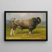 Le taureau gris - Rosa Bonheur — inramlat konstverk på väggen