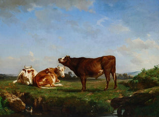 Tre kor på betet - Rosa Bonheur — vy av konstverket