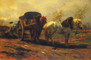 Rosa Bonheur - Two horses for a cart.webp