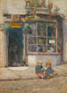Atelier de cordonniers à Lancelot Place, Knightsbridge - Rose Barton — vy av konstverket