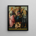 Madonnan med barnet på tronen och fyra helgon — Rosso Fiorentino — inramlat konstverk på väggen