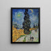 Reproduktion av målningen av vägen med en cypress och en stjärna - Vincent van Gogh