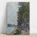 Reproduktion av målningen av Route le long de la Seine à Saint-Mammès - Alfred Sisley