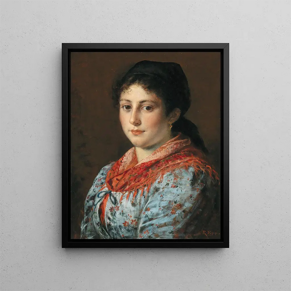 Dirndl - Rudolf Epp — inramlat konstverk på väggen