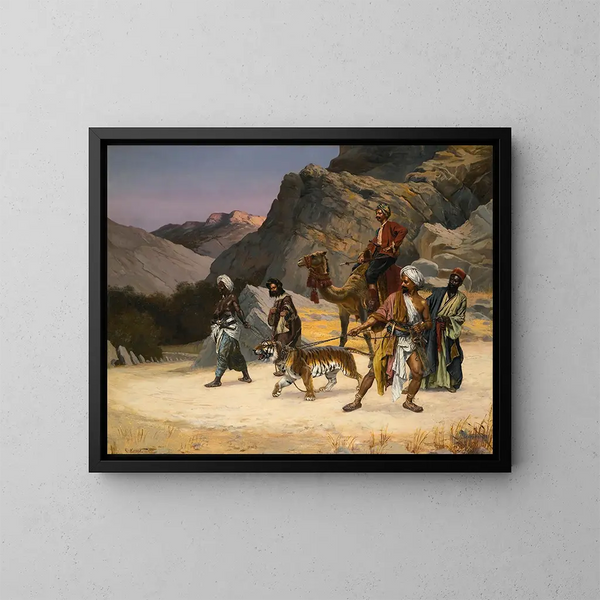 En fångad tiger - Rudolf Ernst — inramlat konstverk på väggen