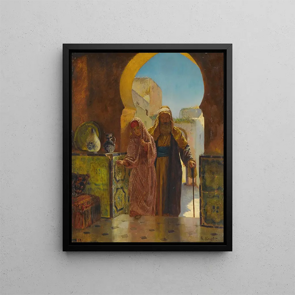 Ett hjälpande hand - Rudolf Ernst — inramlat konstverk på väggen