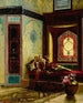 en förförisk orientaliska dam med en ros - Rudolf Ernst — vy av konstverket