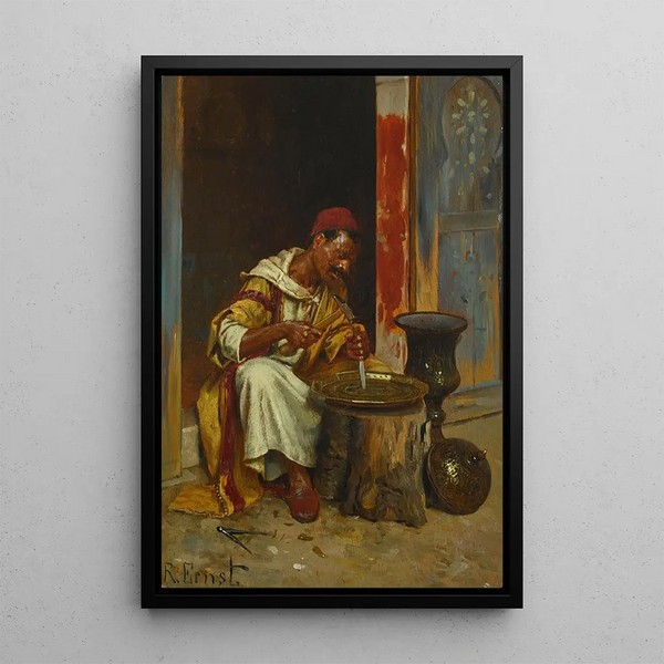 Le Travailleur du laiton - Rudolf Ernst — inramlat konstverk på väggen