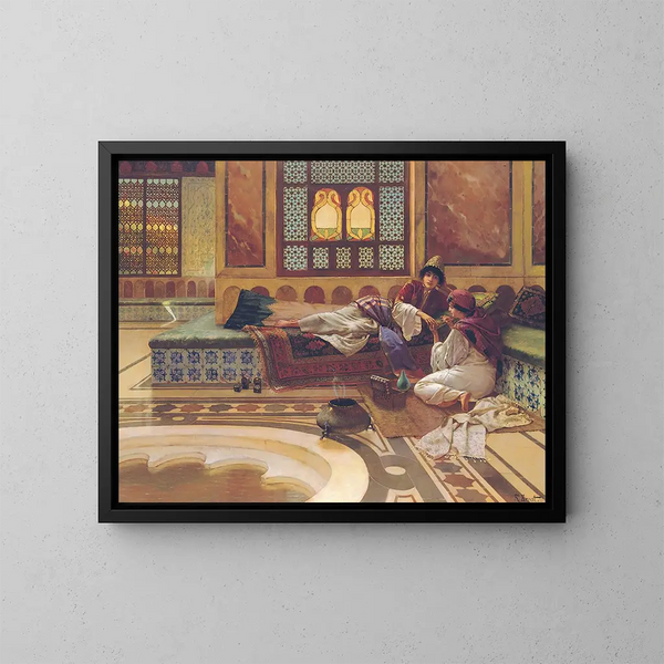 La manucure - Rudolf Ernst — inramlat konstverk på väggen