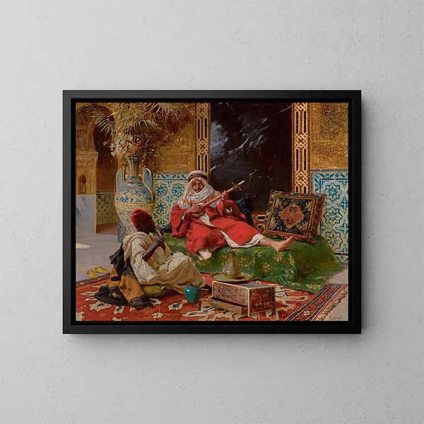 Les Musiciens - Rudolf Ernst — inramlat konstverk på väggen