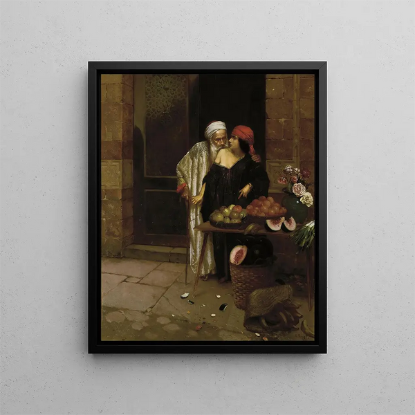 Le vendeur d'oranges - Rudolf Ernst — inramlat konstverk på väggen