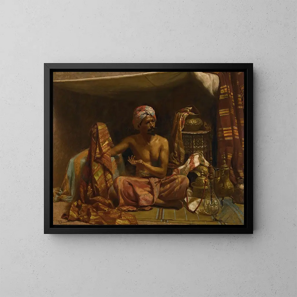 Le marchand de tapis - Rudolf Ernst — inramlat konstverk på väggen