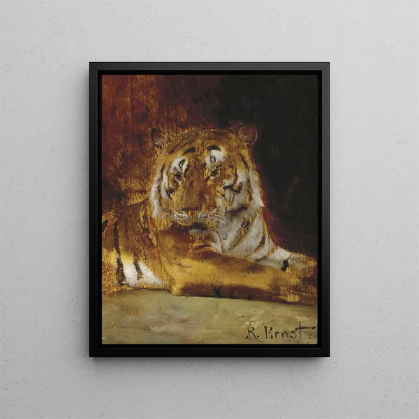 Tigre - Rudolf Ernst — inramlat konstverk på väggen