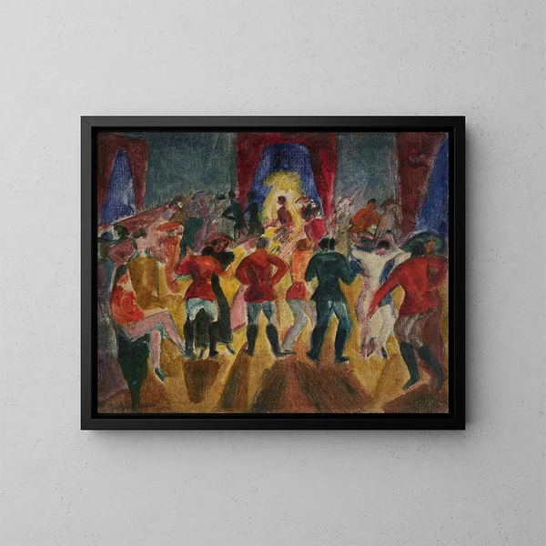 Bal des hussards - Rudolf Grossmann — inramlat konstverk på väggen