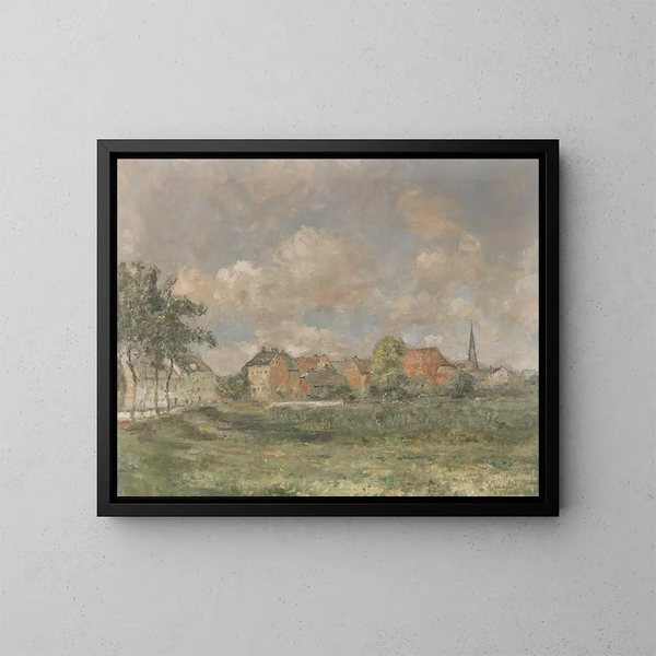Vue de Wedel - Rudolf Hückner — inramlat konstverk på väggen