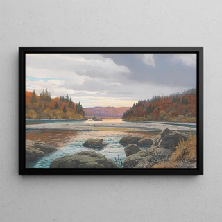 Rudolf Reschreiter - Die Isar bei Baierbrunn im Herbst.webp