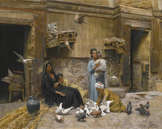 Une cour cairote - Rudolf Swoboda — vy av konstverket