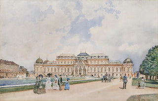 Rudolf von Alt - A View of the Upper Belvedere Vienna.webp