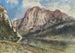 Lac Altaussee och face du mont Trissel - Rudolf von Alt — vy av konstverket