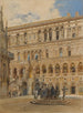 Cour du Palais des Doges à Venise - Rudolf von Alt — vy av konstverket