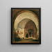 Le portail de l'église abbatiale de Nonnberg à Salzbourg - Rudolf von Alt — inramlat konstverk på väggen